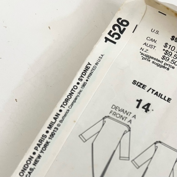 VTG Vogue Paris Original Chloé Uncut Sewing Pattern Skirt Top Size 14 / 8-16 - Picture 6 of 10